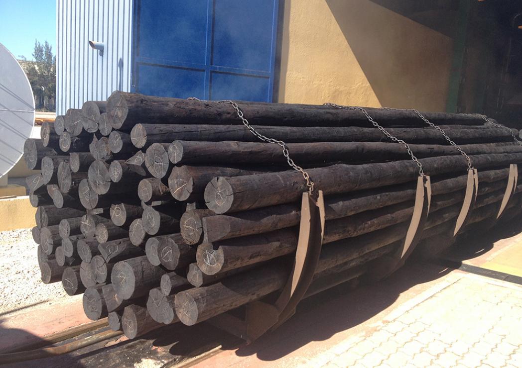 Postes madeira tratados